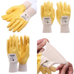 Guantes De Trabajo Anticorte de Nitrilo Con Puo Talle L