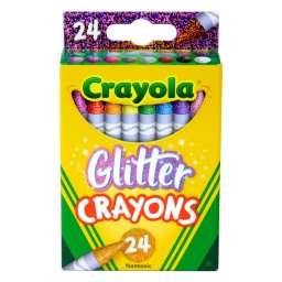 24 Crayones con Brillantina No Toxicas Crayola Con Glitter