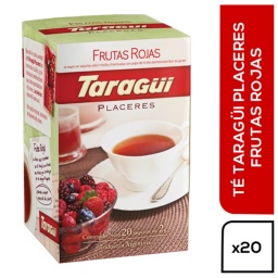 T Taragi Placeres Frutas Rojas 20 Saquitos de 2 gramos