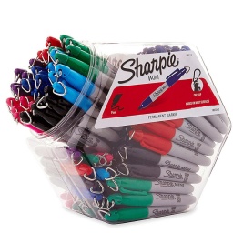 Mini Sharpie Marcador Permanente con Enganche 72 Unidades