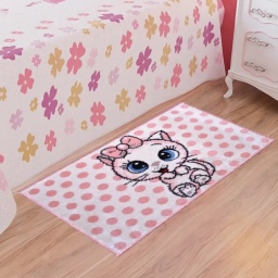 Alfombra para Cuarto de Nia y Beb Gato Rosado Decoracin