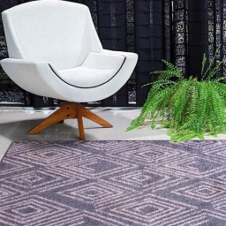 Alfombra Comedor y Dormitorio 150x200 Gris Oscuro Geometrica