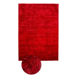 Alfombra Roja Rectangular Grande 200x250 Shaggy Peluda 5cms