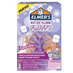 Kit de Slime Fluffy Cascola Lila y Lquido Mgico Esponjoso