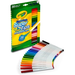 Marcadores Lavables Nio Super Tips Crayola Doble Punta x20