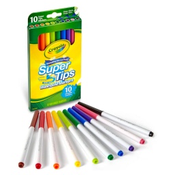 Marcadores Doble Punta Lavables Super Tips Crayola Nio x10