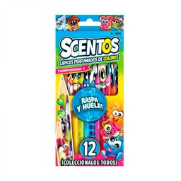 Set de 12 Lpices de Colores con Aroma Perfumado Scentos