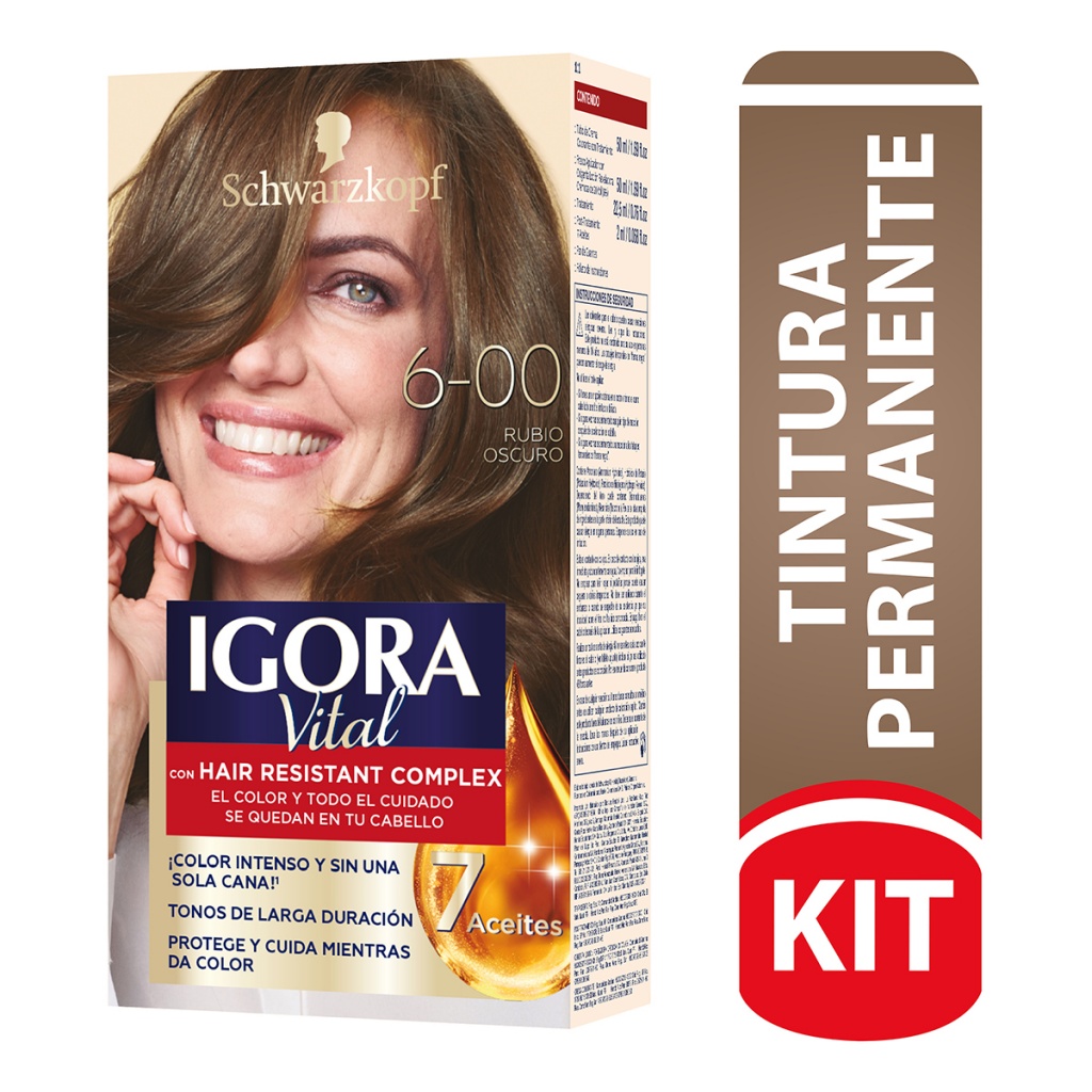 Tinta Para El Cabello Igora Vital 600 Color Rubio Oscuro