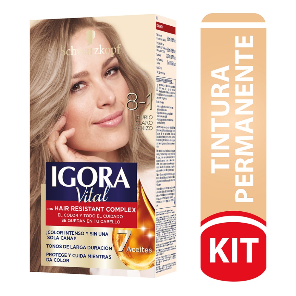 Tinta Para El Cabello Igora Vital 700 Color Rubio Mediano