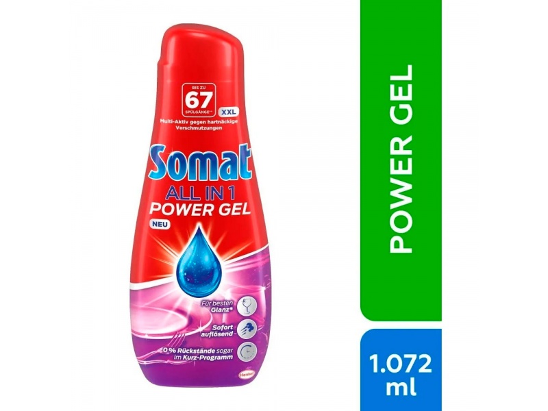 Jabon Lavavajillas en Gel Somat XXL Rinde 67 Lavados Power Gel